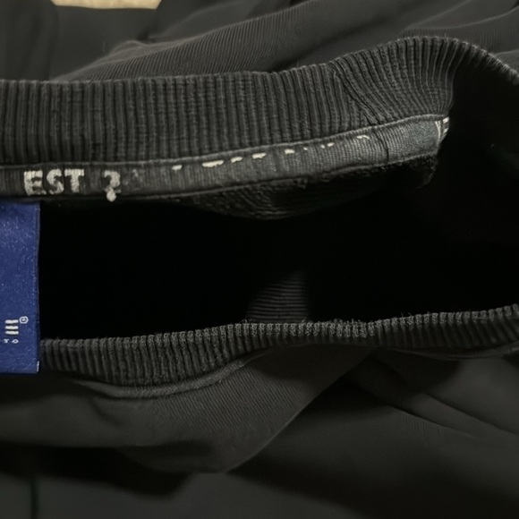 Venque X Takahashi Amoo Embroidered Crewneck Sweatshirt Black Side Zip Pocket-XL - Picture 11 of 11